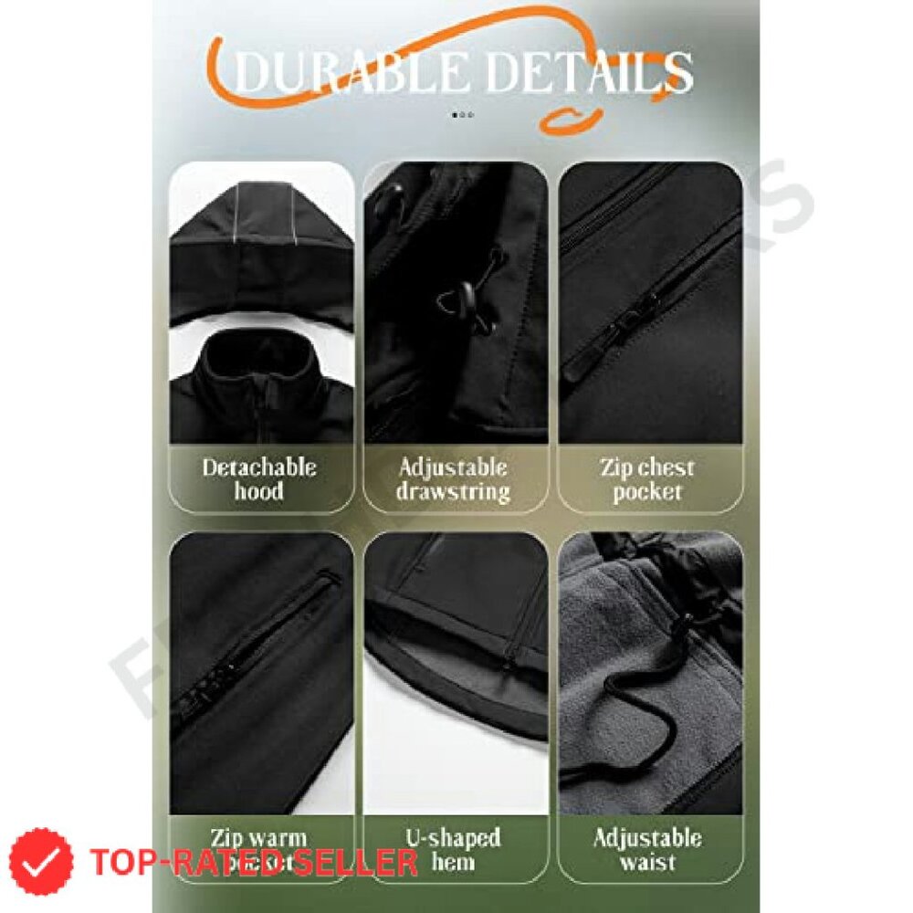 Lightweight Long Softshell Fleece Lined Jacket An… - image 7